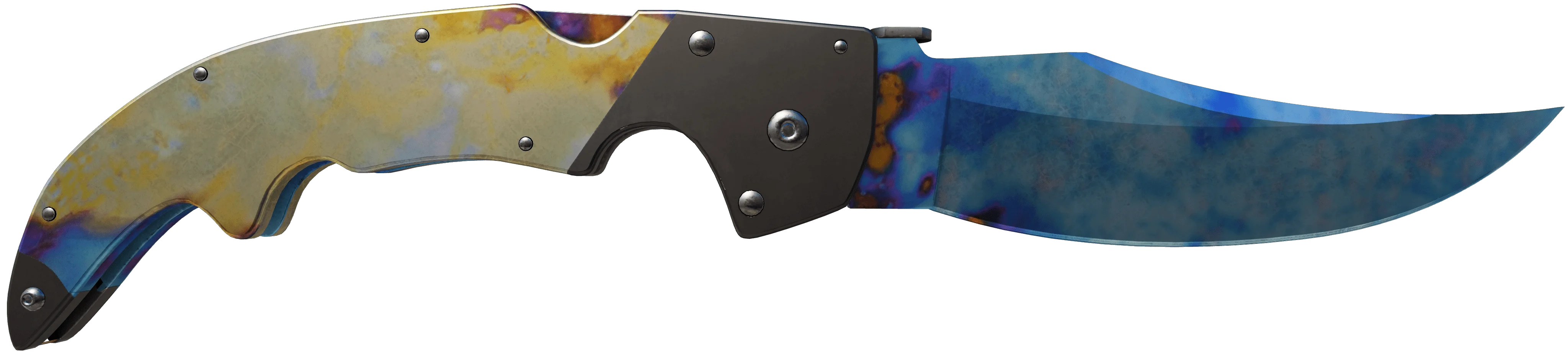 Falchion Knife Case Hardened Blue Gem Pattern