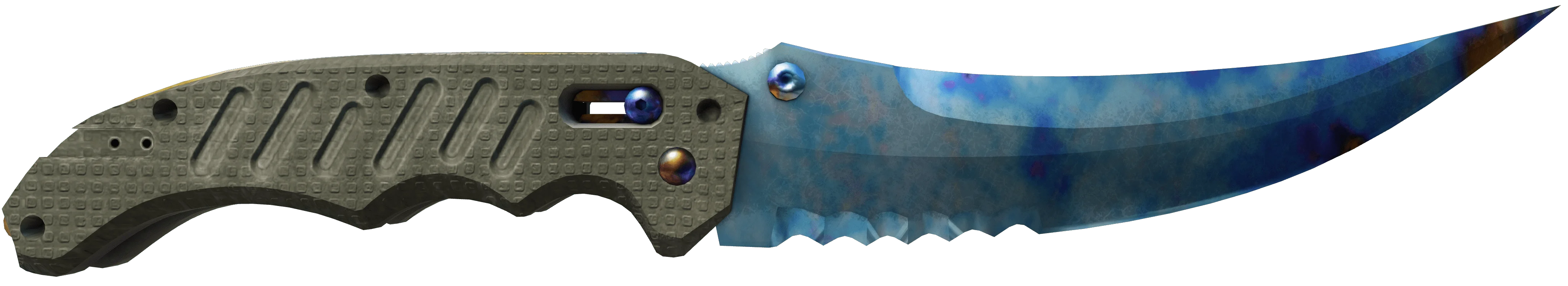 Flip Knife Case Hardened Blue Gem Pattern