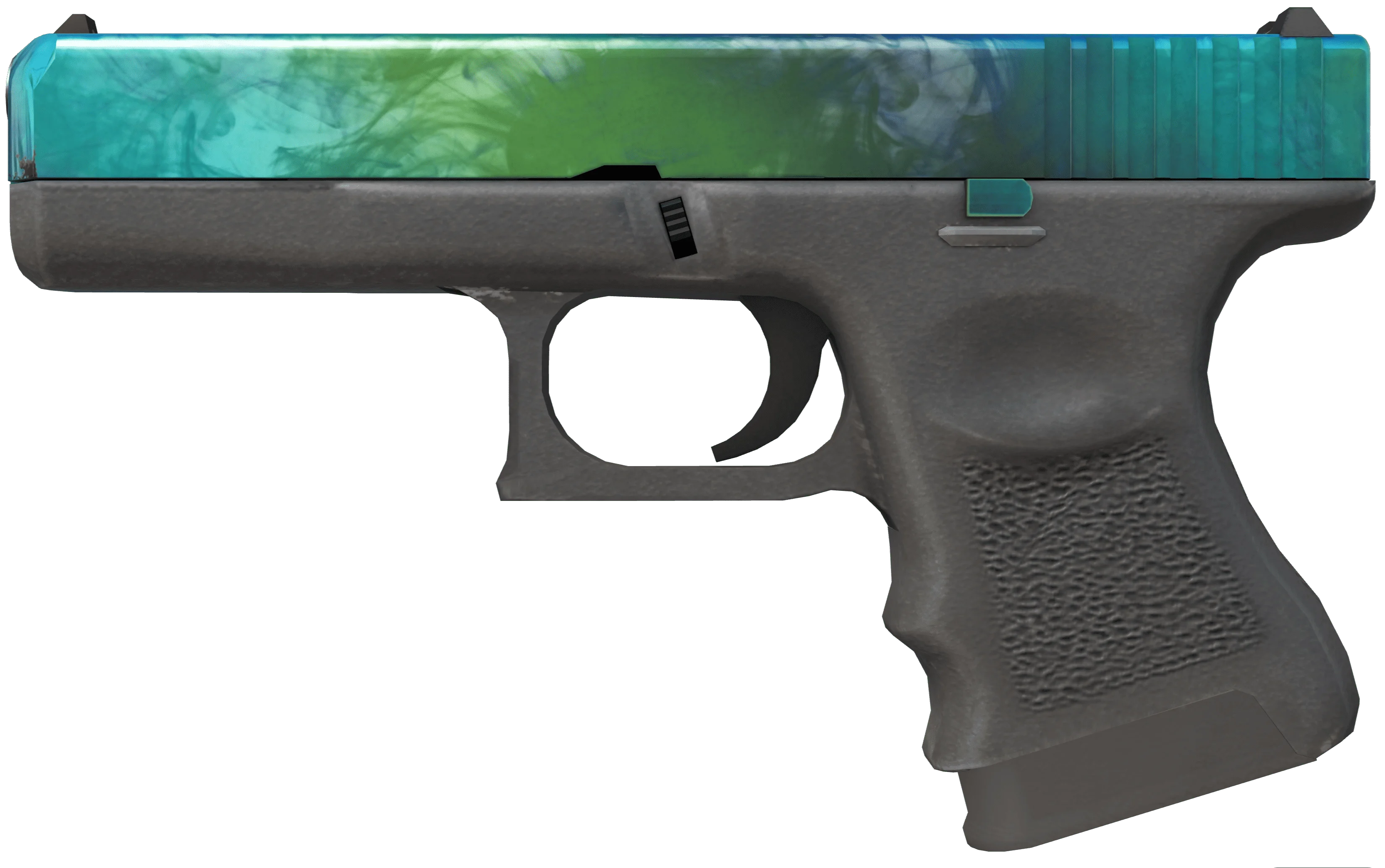 Glock-18 Gamma Phase 4 Max Cyan Pattern