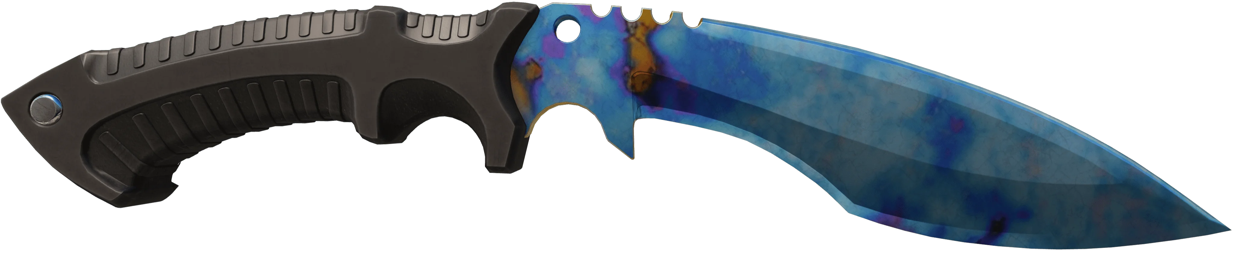 Kukri Knife Case Hardened Blue Gem Pattern