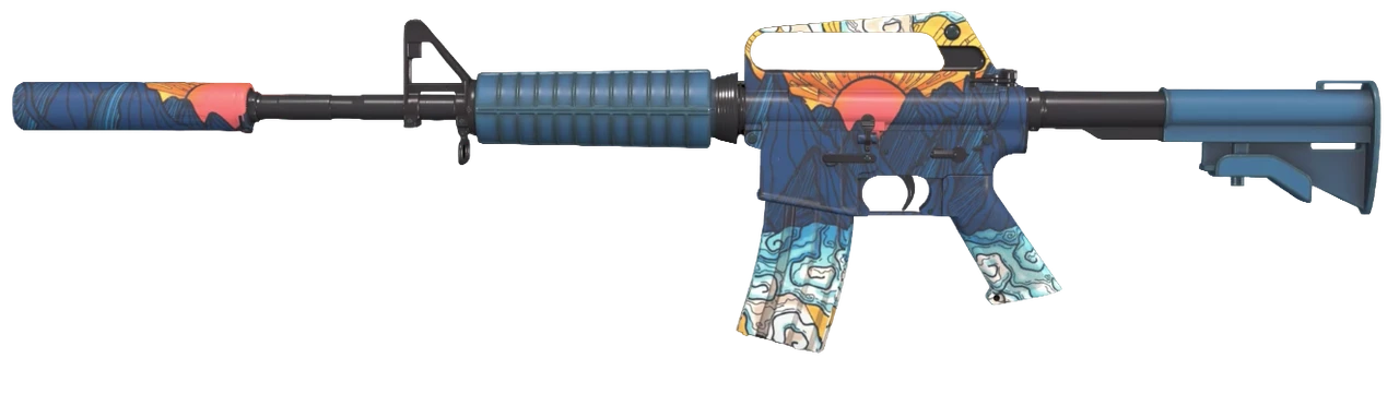 M4A1-S Solitude Dark Blue Mountains Tier 2 Pattern #47