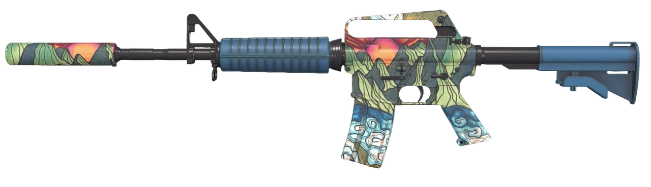 M4A1-S Solitude Green Mountains Orange Sun Tier 2 Pattern #63