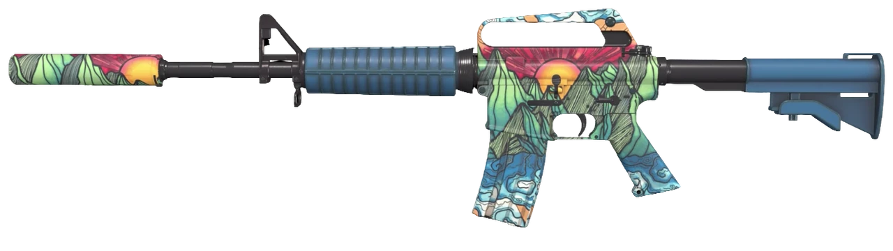 M4A1-S Solitude Green Mountains Orange Sun Tier 3 Pattern #326