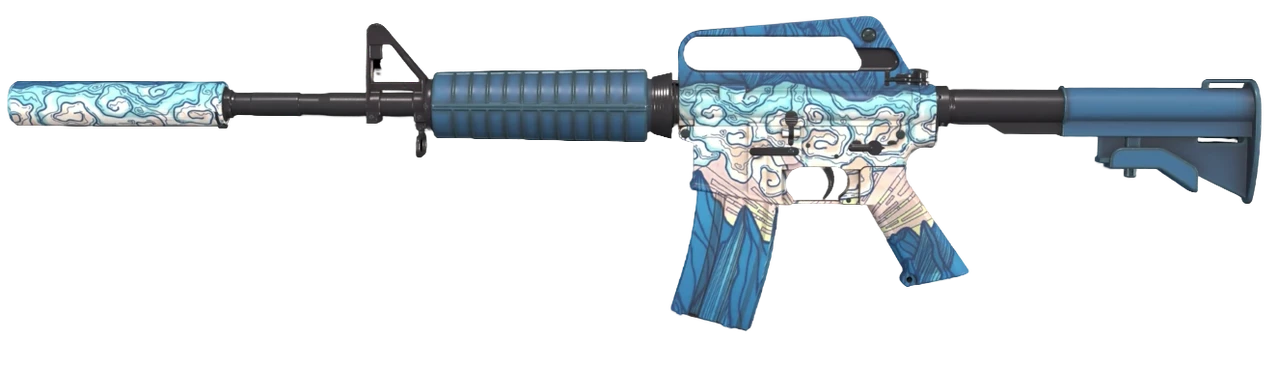 M4A1-S Solitude Golden Mountains Tier 3 Pattern #379