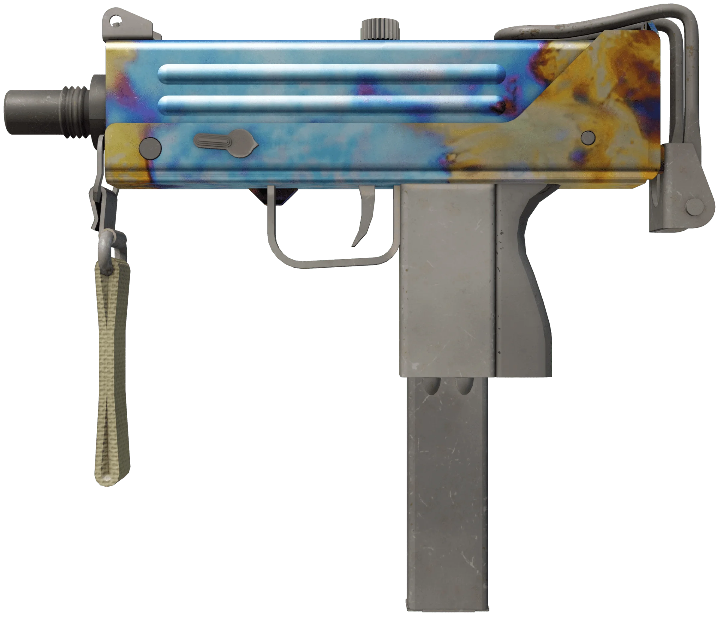 MAC-10 Case Hardened Blue Gem Pattern