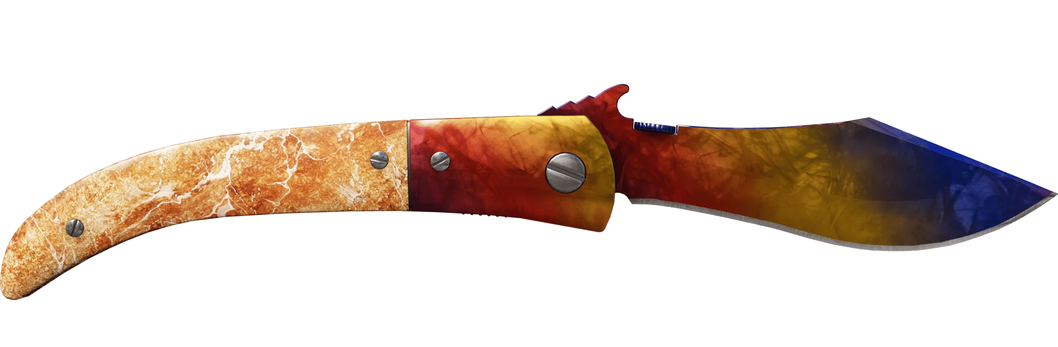 Navaja Knife Marble Fade Max Blue Tip