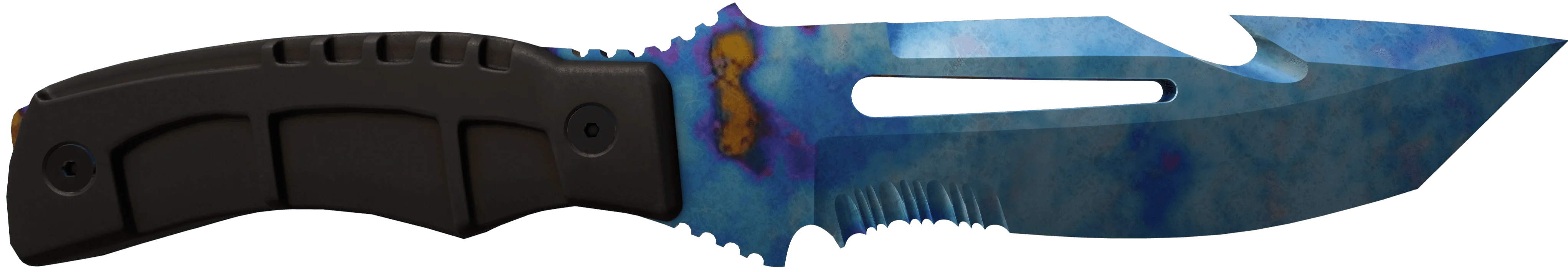 Survival Knife Case Hardened Blue Gem Pattern